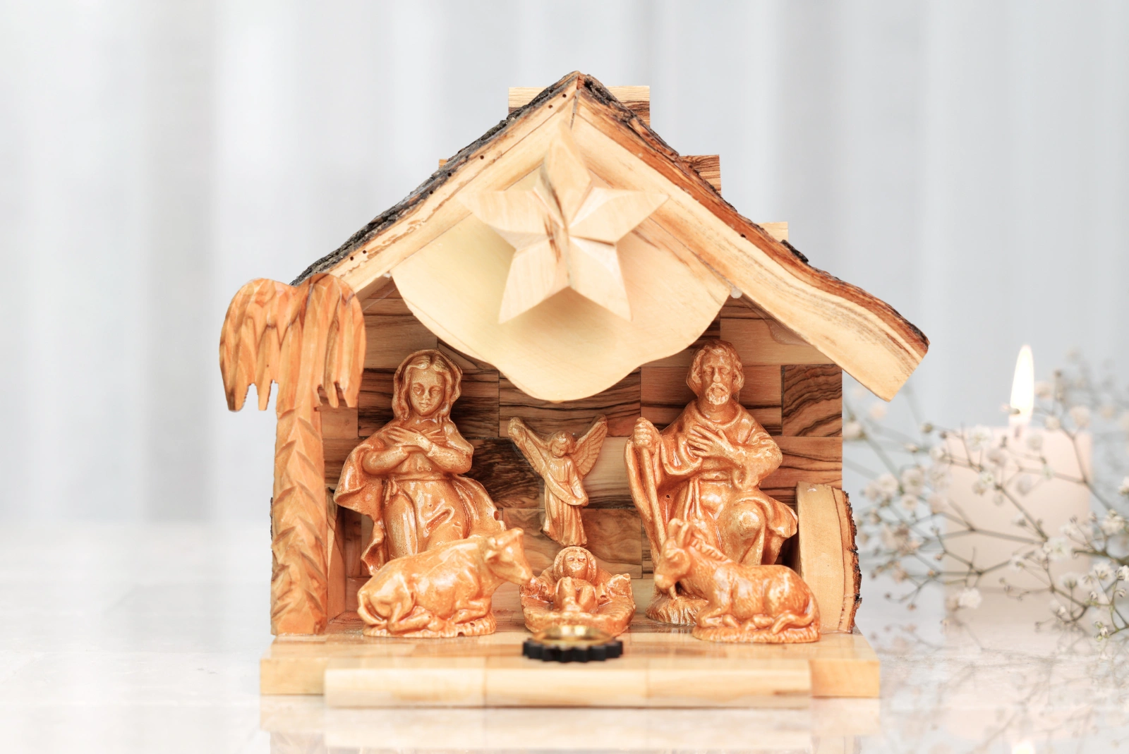 Figura Groty Narodzenia z pozytywką